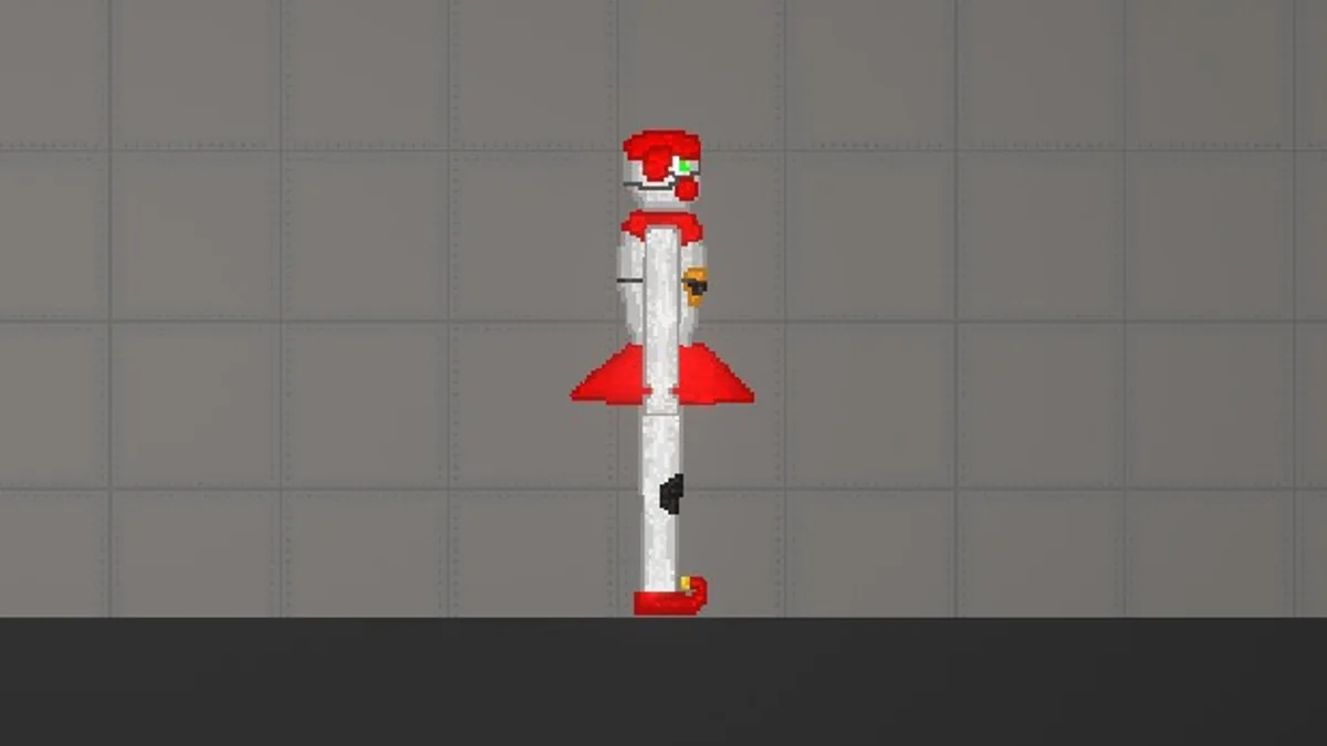 Melon Sandbox gameplay close-up showing C Baby from the Animatronics Pack FNAF 5 listing