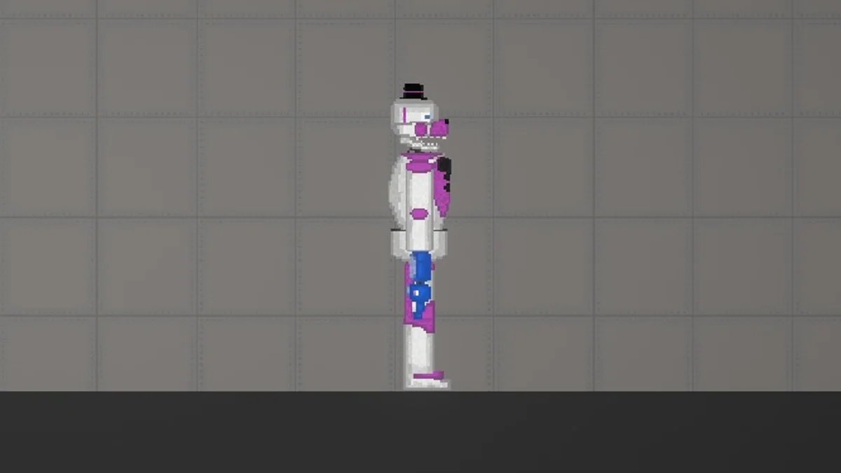 Melon Sandbox gameplay close-up showing F Freddy from the Animatronics Pack FNAF 5 listing