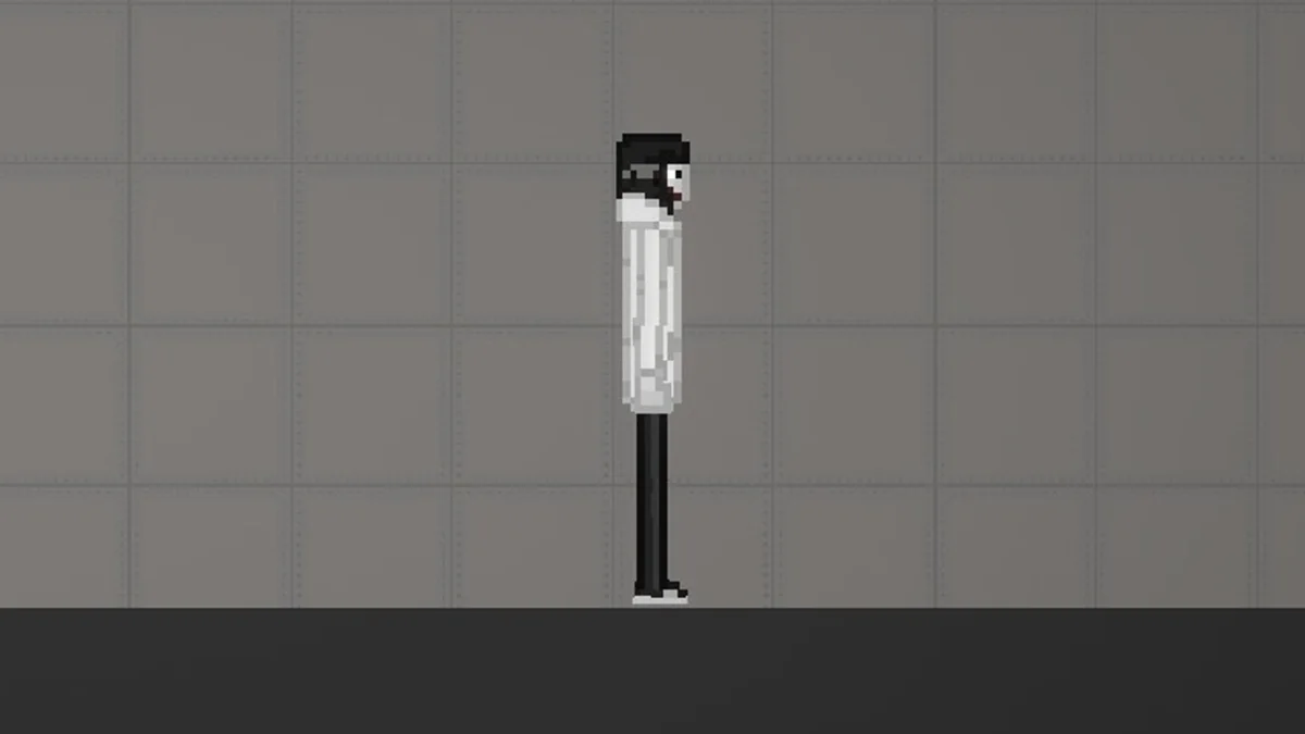 Melon Sandbox gameplay close-up showing Djef Killer from the Creepypasta(Ronussss) listing
