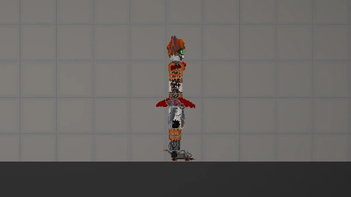 Melon Sandbox gameplay close-up showing Scrap Baby from the FFPS – Freddy Fazbear’s Pizzeria Simulator listing