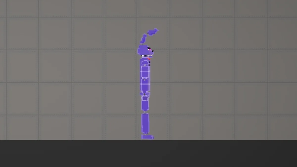 Melon Sandbox gameplay close-up showing Bonnie from the FNAF 1 Mini Pack listing