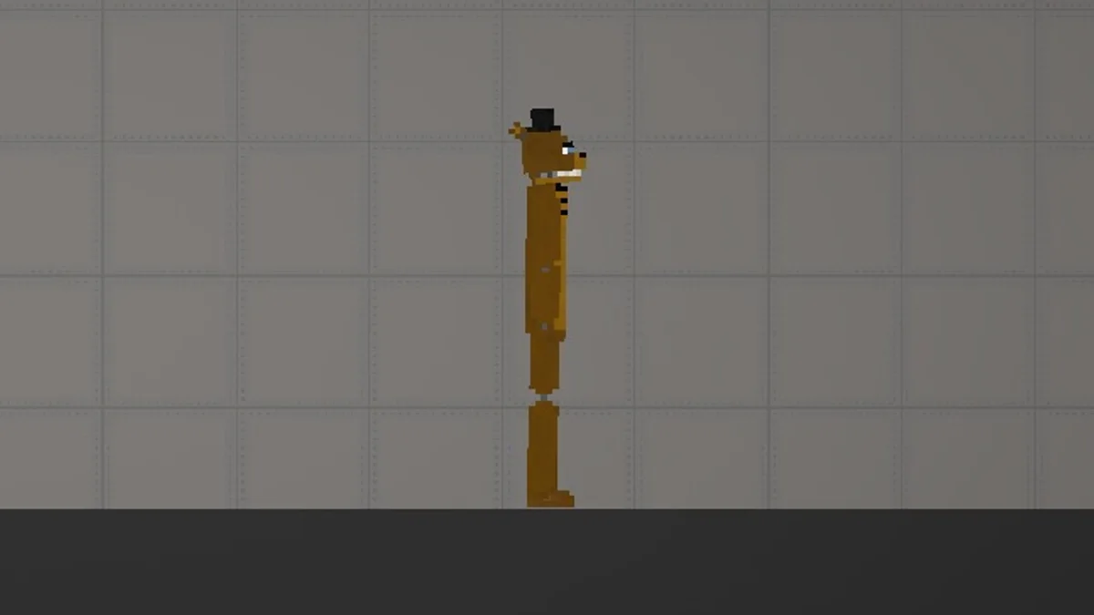 Melon Sandbox gameplay close-up showing Freddy from the FNAF 1 Mini Pack listing