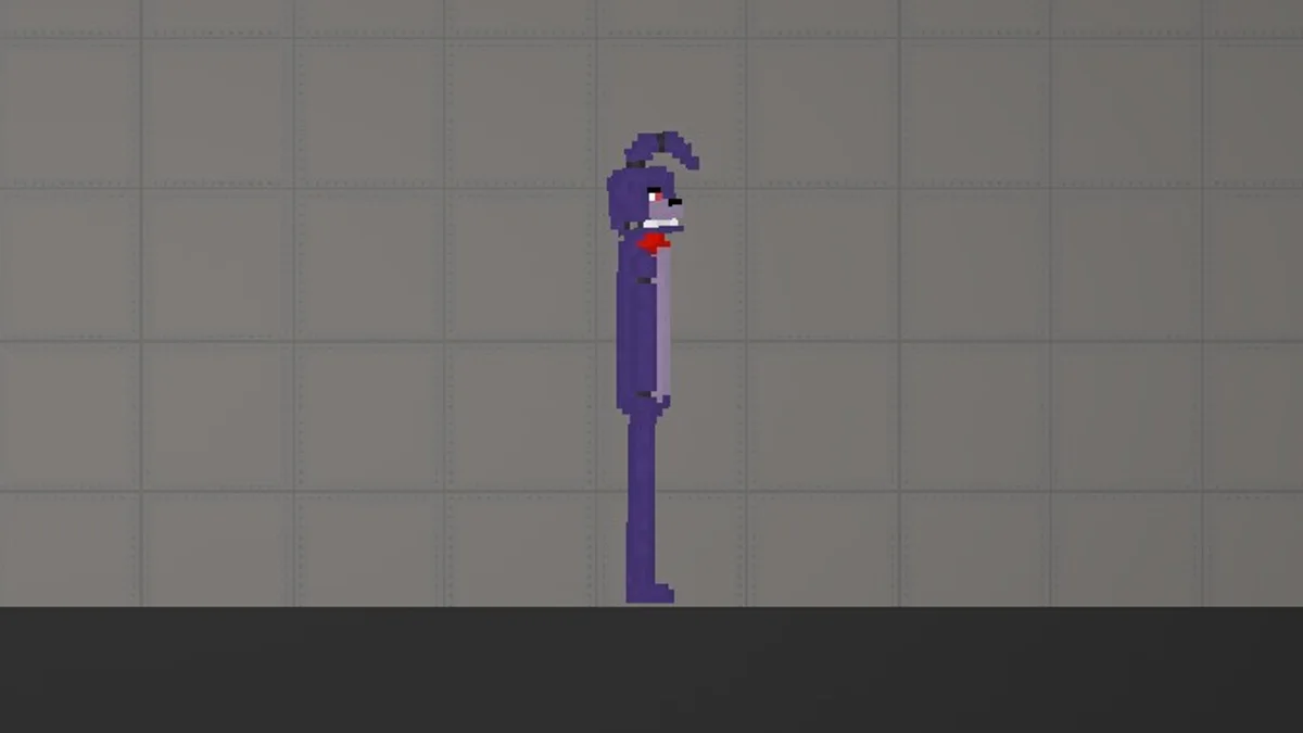 Melon Sandbox gameplay close-up showing Bonnie from the FNAF 1 Modpack listing