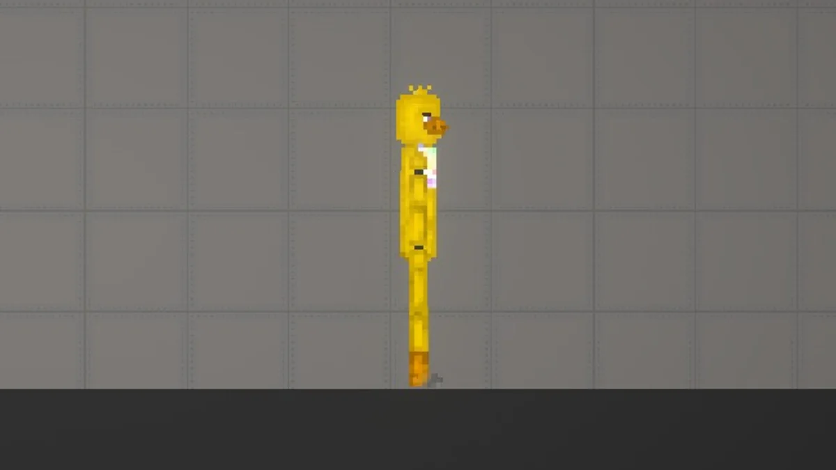 Melon Sandbox gameplay close-up showing Chica from the FNAF 1 Modpack listing