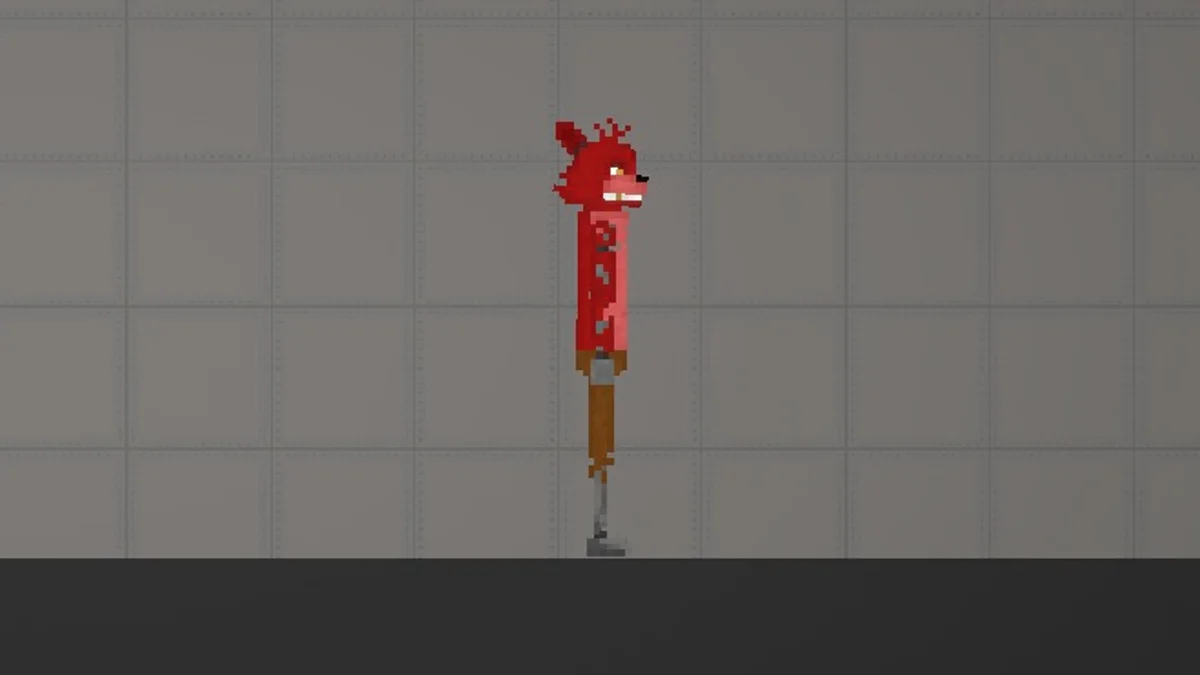 Melon Sandbox gameplay close-up showing Foxy from the FNAF 1 Modpack listing