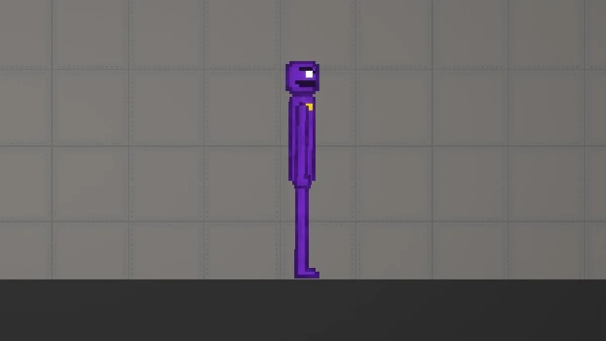 Melon Sandbox gameplay close-up showing Viliam Afton from the FNAF 1 Modpack listing