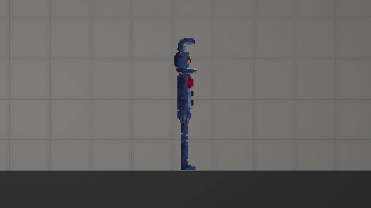 Melon Sandbox gameplay close-up showing Oldbonnie from the FNAF 2 Modpack listing