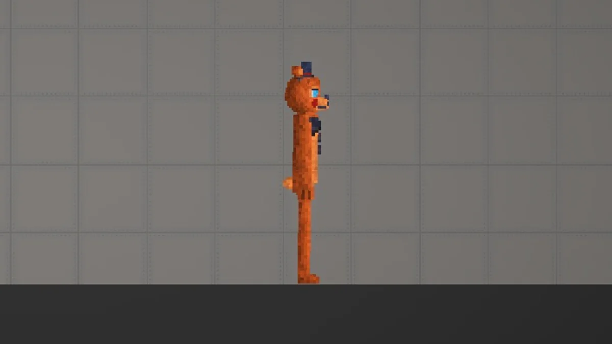 Melon Sandbox gameplay close-up showing Toyfreddy from the FNAF 2 Modpack listing