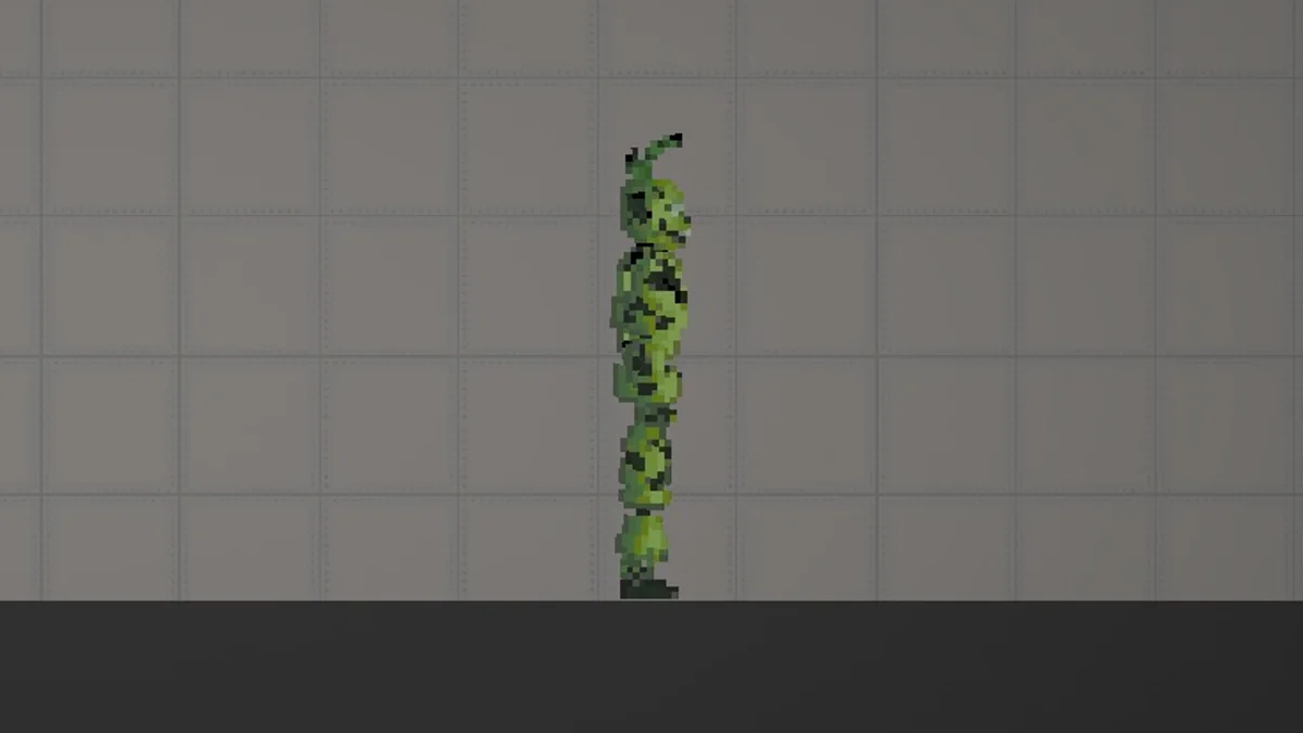 Melon Sandbox gameplay close-up showing Springtrap from the FNAF 3 Springtrap Mod listing