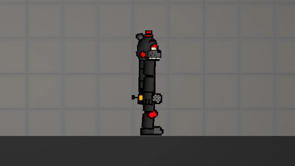 Melon Sandbox gameplay close-up showing Lefty from the Fnaf 6 listing