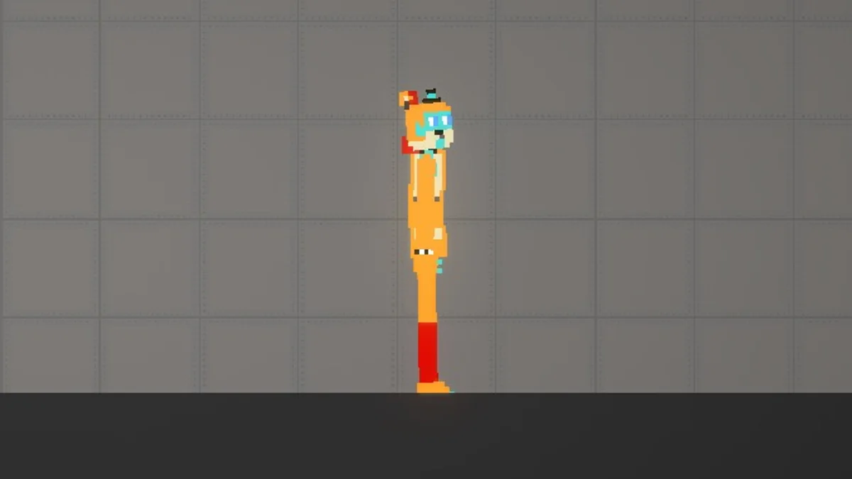 Melon Sandbox gameplay close-up showing G Freddy from the FNAF Security Breach Pack listing
