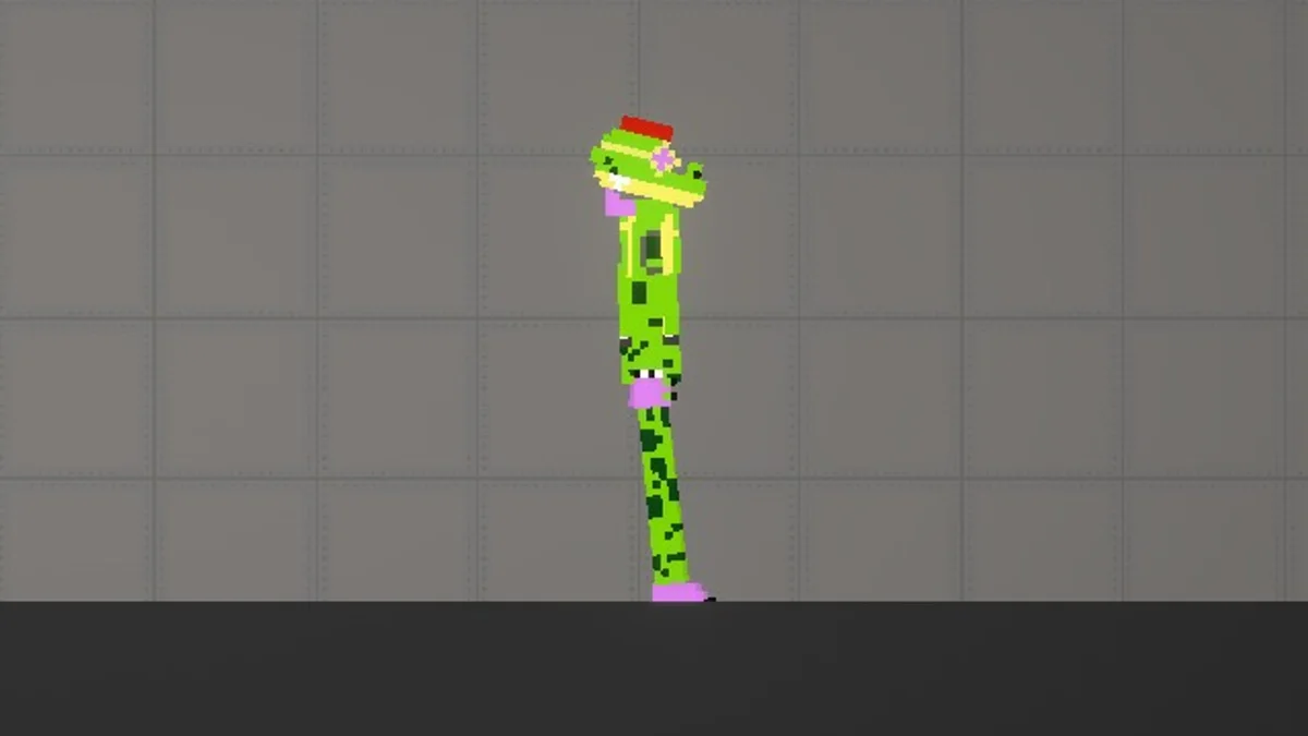 Melon Sandbox gameplay close-up showing Monty from the FNAF Security Breach Pack listing