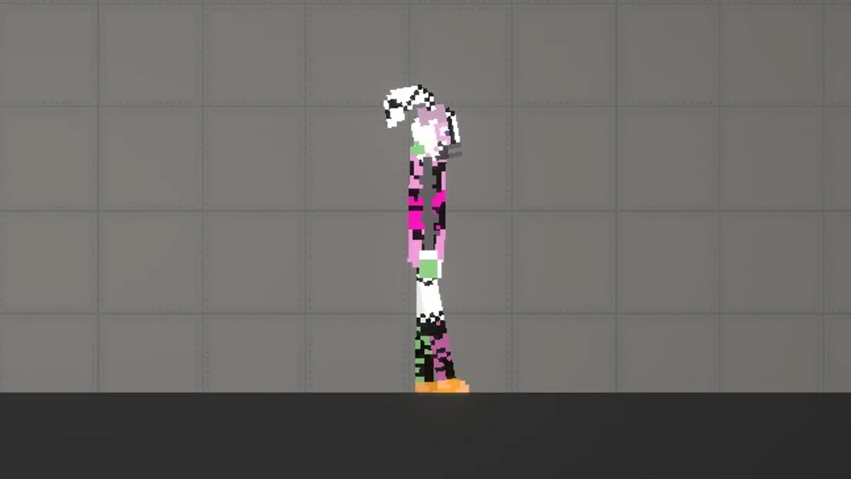 Melon Sandbox gameplay close-up showing Shattered Chica from the FNAF Security Breach Pack listing