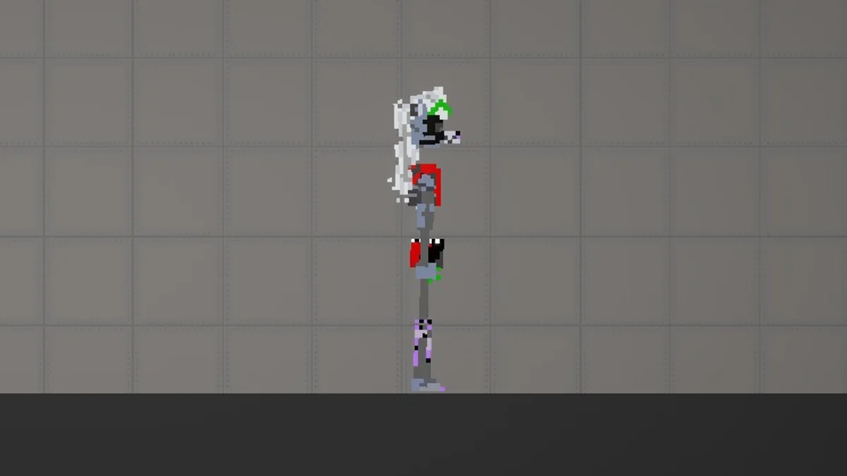 Melon Sandbox gameplay close-up showing Shattered Roxy from the FNAF Security Breach Pack listing