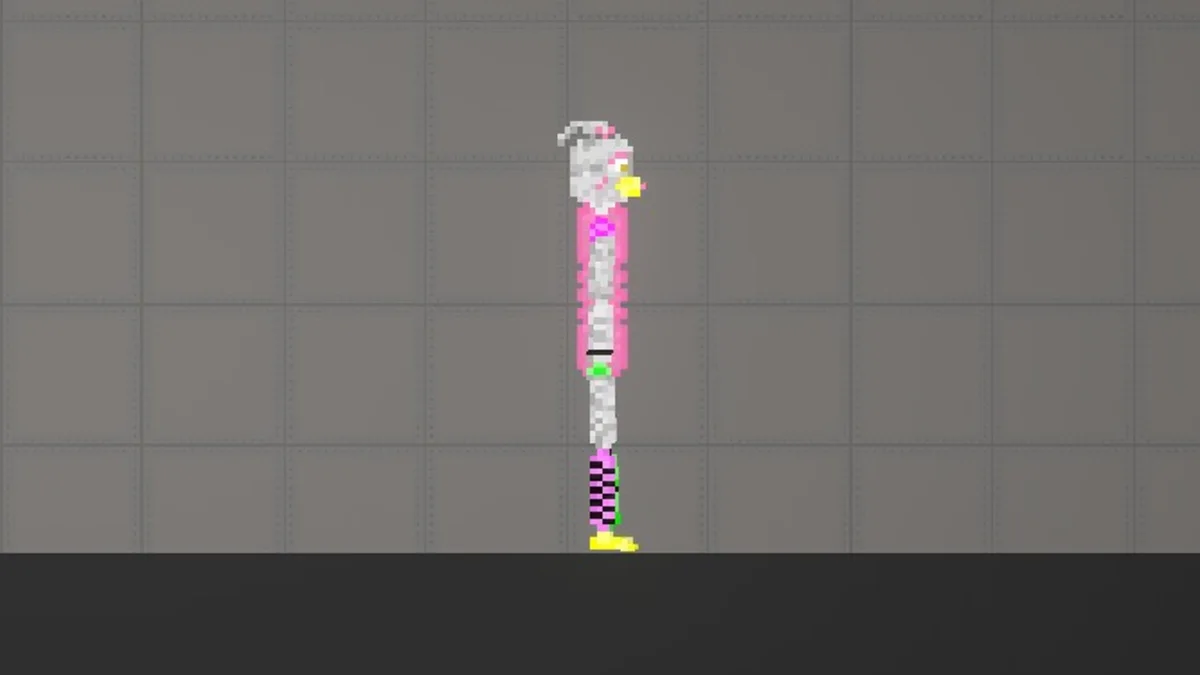 Melon Sandbox gameplay close-up showing Glamrock Chica from the FNAF Security Breach listing