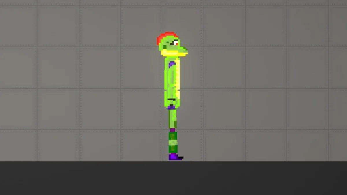 Melon Sandbox gameplay close-up showing Montgomery Gator from the FNAF Security Breach listing