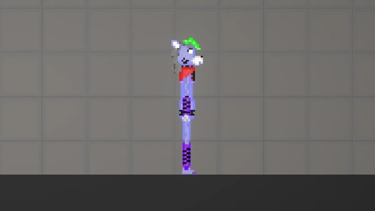 Melon Sandbox gameplay close-up showing Roxanne Wolf from the FNAF Security Breach listing