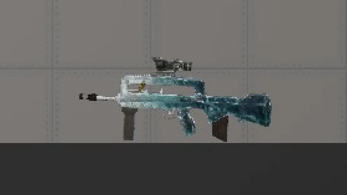 Melon Sandbox gameplay close-up showing F2 from the Ice Weapons – Black Ice Bundle listing