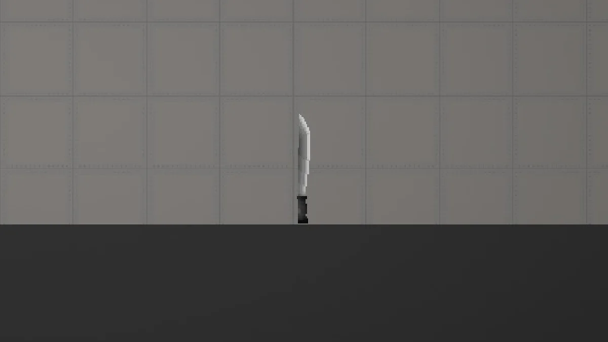 Melon Sandbox gameplay close-up showing Jason's machete from the Jason Removed in Forsaken listing