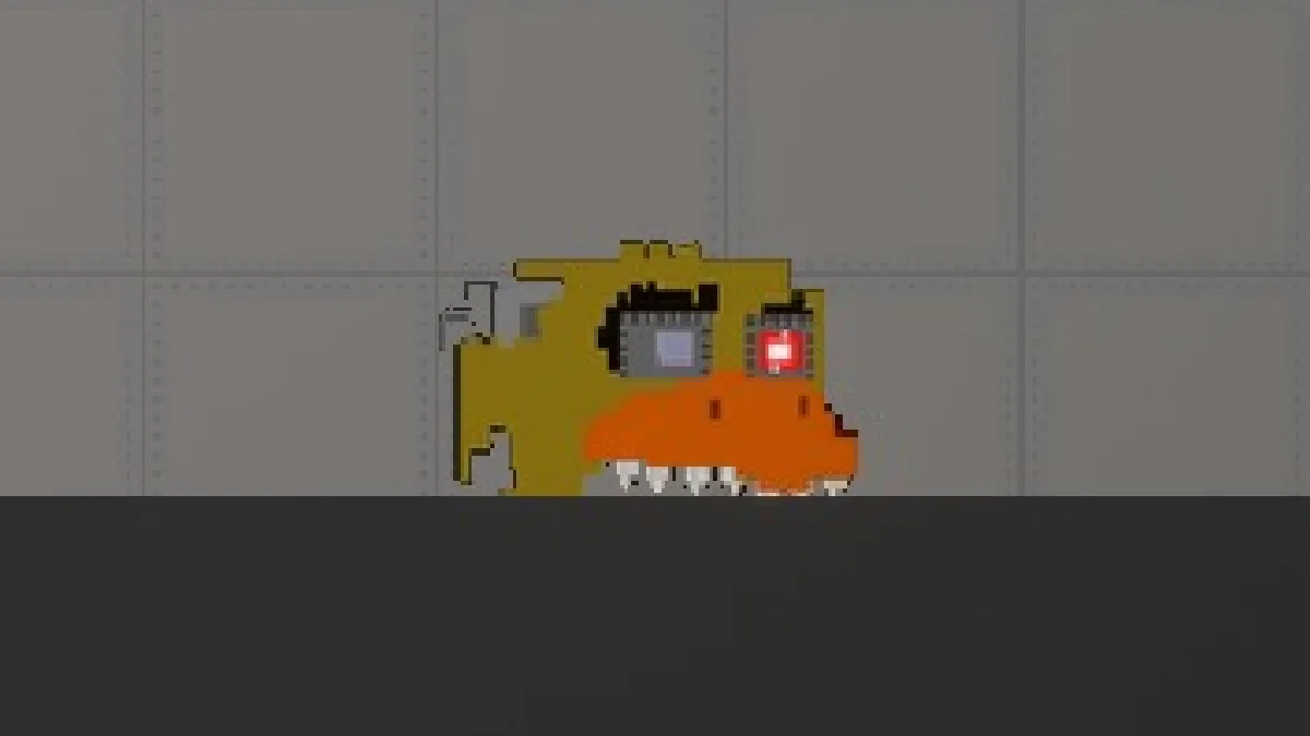 Melon Sandbox gameplay close-up showing Nightmare Chica head from the Nightmare animatronics listing